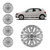 JOGO CALOTA COM EMBLEMA GOL G5 2009/2011 ARO 14 PRATA - CL10186PN GFM