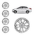 Jogo 4 Calota HB20 Hatch e Hb20s Sedan 2016 2017 2018 2019 2020 ARO 14 + Emblema Hyundai Resinado - Loja Caloteiros Calotas