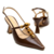SLINGBACK COURO MARROM SALTO MADIO CECCONELLO - Loja Rosana Alves