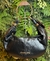 BOLSA MEIA LUA SOFT LEATHER BLACK OURO CARRANO