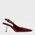 SCARPIN SLINGBACK SALTO FINO STILETTO COURO VERNIZ VINHO MAHOGANY CARRANO
