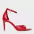 SANDALIA CHARM BICO FOLHA SALTO FINO COURO VERMELHO ROSSO CARRANO - Loja Rosana Alves