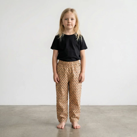 Calça estampada larguinha Zara