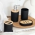 Set para baño x4 piezas. Con detalles de bambu - comprar online