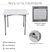 Mesa Tablon Plegable Jardin Exterior Portatil Cuadrado 87 Cm
