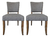 Set 2 Sillas Para Comedor Tela Gris Estructura De La Silla Madera