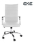 Silla De Escritorio Eke Life Home Yx-9005 Ergonómica Blanca Con Tapizado De Cuero Sintético Y Mesh Y Tela en internet