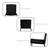 Set 2 Sillas Escritorio Oficina Sala De Espera Moderna Eke Color Negro Material Del Tapizado Pvc - comprar en línea