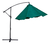 Imagen de Sombrilla Lateral Sol Playa Jardin Manivela Resistente 2.7 Color Verde Oscuro Liso