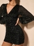 VESTIDO PRETO DETALHES PRATA - comprar online