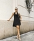 VESTIDO FRENTE ÚNICA CURTO PRETO - comprar online