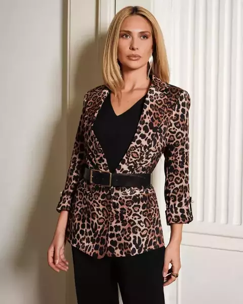 BLAZER ANIMAL PRINT ALFAIARTARIA - DONNA RITZ