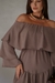 VESTIDO OMBRO A OMBRO MARROM ARGILA - loja online