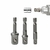 Adaptador Para Soquete Quadrado 3 Peças 1/4 1/2 3/8