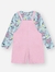 Conjunto Infantil Cinti Jardineira e Blusa estampada. - Jujuba Chic | Moda Infantil
