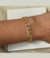 Pulseira em Elos Duplo Banhada em Ouro 18k.