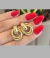 Brinco Joana 2 Elos Banhado em Ouro 18K. - comprar online