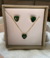 Conjunto de Colar e Brincos Pedra Fusion Verde.