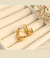 Brinco Argola Três Arcos em Aço Inoxidável Dourado. - comprar online