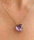 Conjunto de Colar e Brincos Lilás. - comprar online