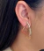 Brinco Orgânico de Folha Design Rede Banhado em Ouro 18k.