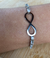 Pulseira design do infinito com zircônia