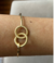Bracelete Fino com Dois Elos.