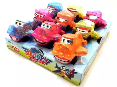 Aviões Letti com balinhas - display com 9 unidades