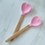Espatula de Silicona y Madera de Corazón rosa - comprar online