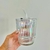 Vaso Vidrio Tornasolado con Soberte 400ML
