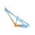 Quadro Viking Tuff X-25 Freeride Azul com Laranja - comprar online