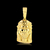 Pingente Face de Cristo Cravejado 4x2,5cm Banhado A Ouro 18k