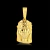 Pingente Face de Cristo Cravejado 4x2,5cm Banhado A Ouro 18k