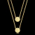 Escapulário Cadeado São Jorge 1,5mm 6gr 70cm Banhado A Ouro 18k