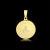 Pingente Medalha São Jorge Oração 2,5X2,5cm Banhado A Ouro 18k