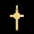 Pingente Crucifixo Com Medalha De São Bento 5x3,2cm Banhado A Ouro 18k