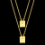 Escapulário Cadeado 1,5mm Fé 6gr 70cm Banhado A Ouro 18k