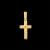 Pingente Crucifixo Face de Cristo Cravejado P 2,5x1,5cm Banhado A Ouro 18k