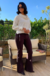 CALÇA FLARE VIVO LATERAL - comprar online