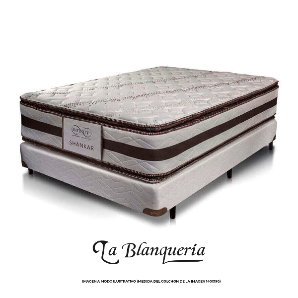 SOMMIER GANI SHANKAR PILLOW 2 PLAZAS Y MEDIA 140x190