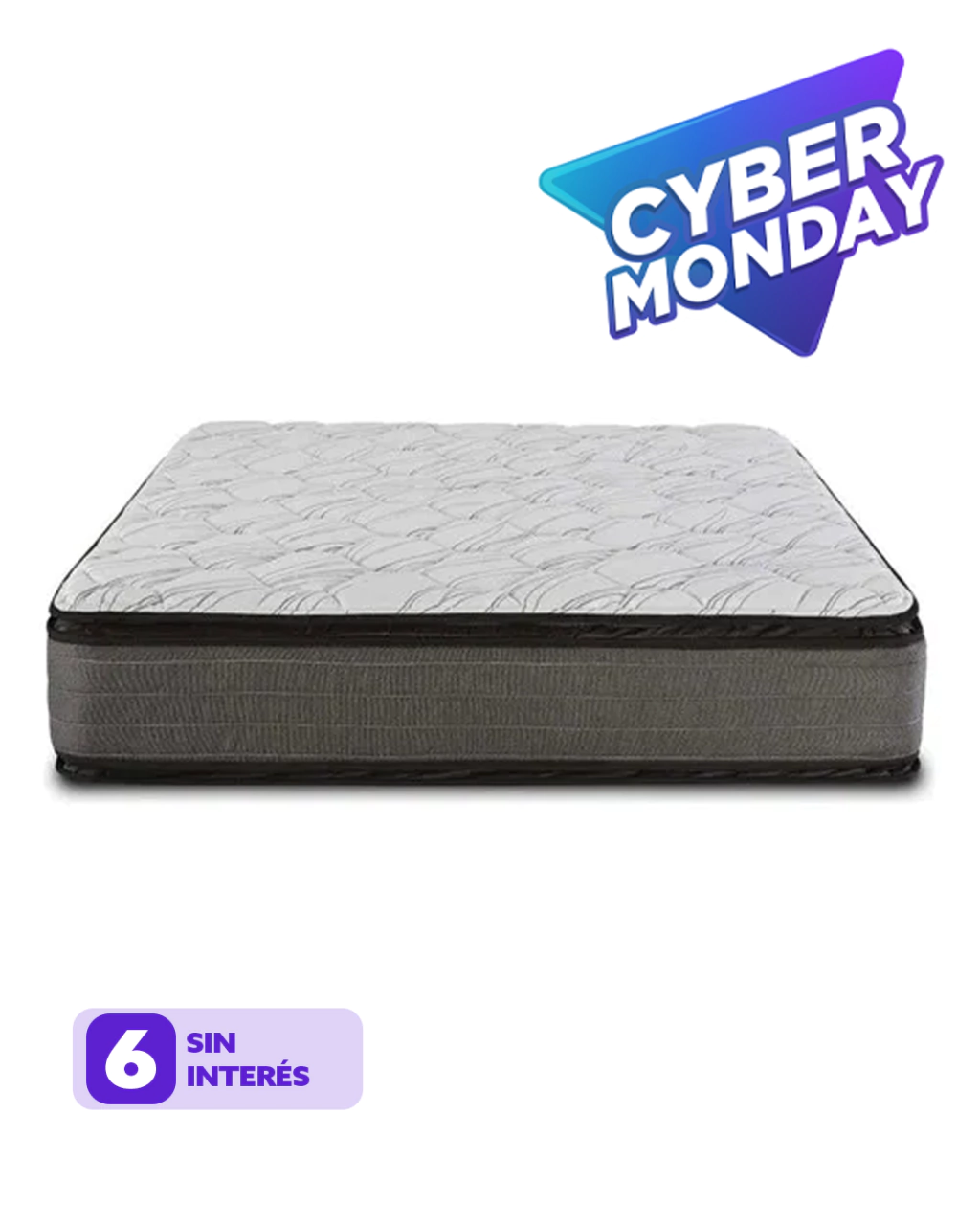 COLCHÓN PIERO MATTINA PILLOW 2 PLAZAS Y MEDIA (140x190)