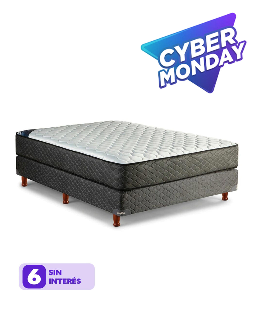 SOMMIER PIERO SPRING 2 PLAZAS Y MEDIA 140x190