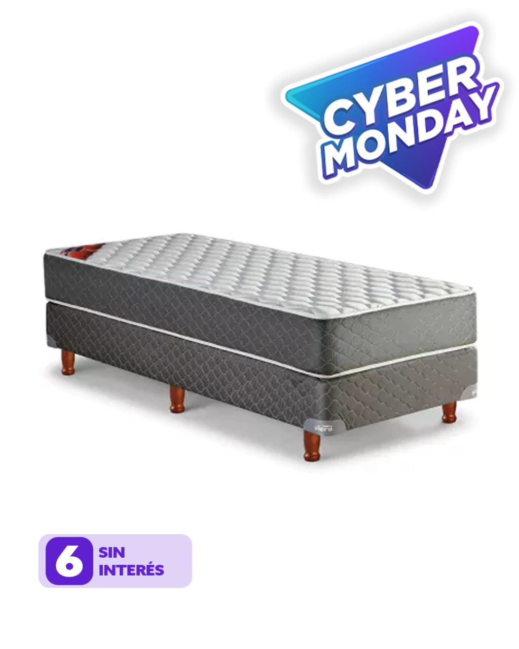 SOMMIER PIERO FOAM 1 PLAZA (80x190)