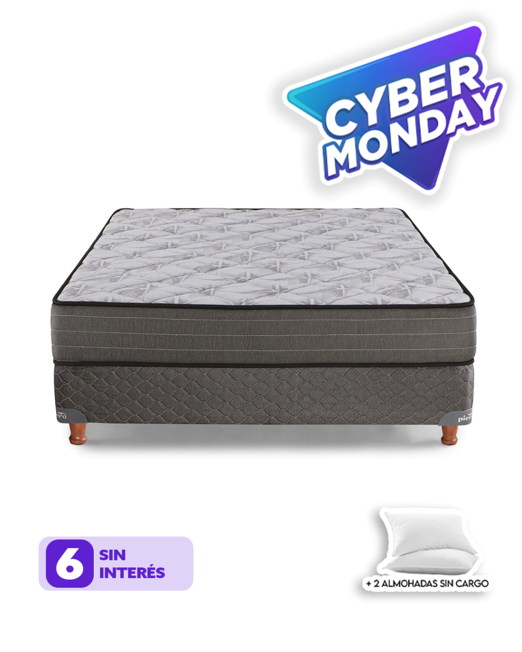 SOMMIER PIERO NOVA 2 PLAZAS Y MEDIA (140x190)