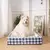 Clássica Cama Festiva Tartan Aconchegante para Cães Anti-ansiedade Calmante - Animal Store