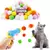 Lançador de bolas coloridas com um gato brincando e várias bolinhas ao fundo - Animal Store