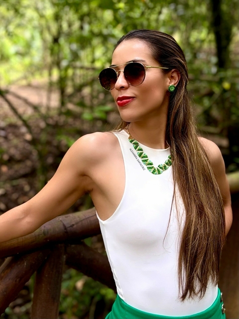 Conjunto "Caminito" en degradé de verde