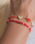SET DE PULSERAS CORAZÓN ROJO & CREMA