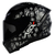 CAPACETE ASX CITY FUN BRILHO PRETO BRANCO - comprar online