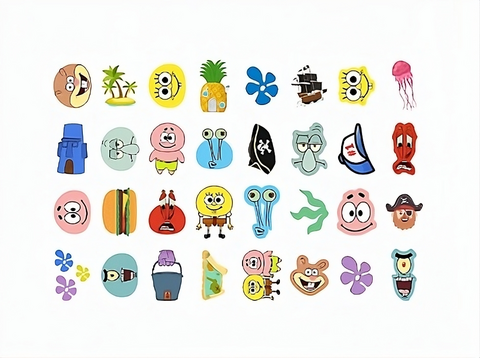 Tatuagem temporária Bob Esponja | Tattoo fake | Lembrancinha